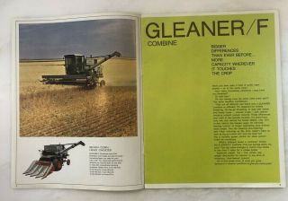 c 1970 ALLIS CHALMERS Gleaner F COMBINE Brochure VINTAGE FARM ADVERTISING 2
