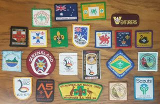 Vintage Scout Badges / Patches - 23 Different Australia Badges Pre - 1990