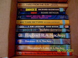 VINTAGE S.  F.  P/B BOOKS (13) RICHARD MATHESON,  R.  A.  MACAVOY FROM THE ' 50s - 80s 2