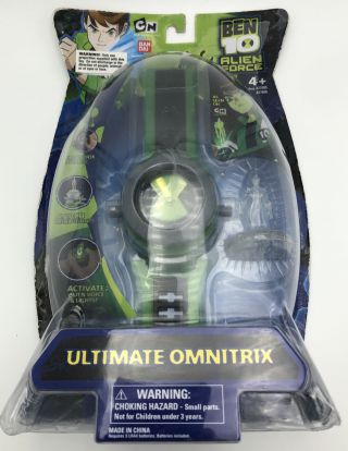 2009 Rare Ben 10 Alien Force Ultimate Omnitrix Watch Bandai - Still &