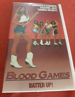 Blood Games (vhs) Pre - Recorded As A Blank Rare Vintage Exploitation Sleaze