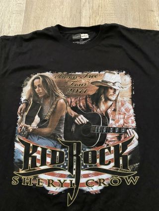 Vintage 2011 Kid Rock And Sheryl Crow Born Concert Band Tour Merch Size Xl