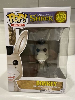 Funko Pop Movies: Shrek - Donkey Vinyl Action Figure W/ Protector 279