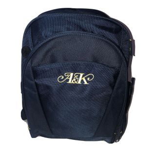 Abercrombie & Kent Vintage Backpack Carry On Travel Bag Navy Blue