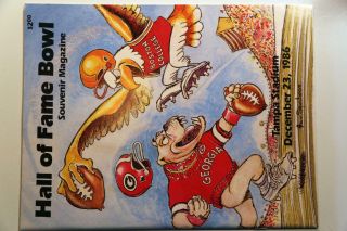 1986 Hall Of Fame Bowl - U Of Georgia Vs Boston College - Vintage Football Program