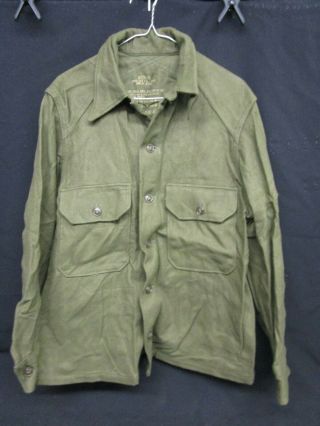 Vintage Korean War Wool Field Shirt Og - 108 Sz Medium U.  S.  Military 15 May 1953