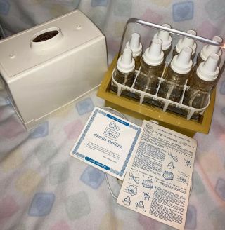 Sears Vintage Baby Bottles&sterilizer Nurser Kit Nursers - Plastic Rare