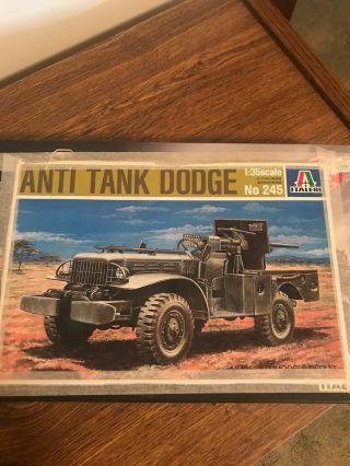 Vintage Italeri 1:35 Scale Plastic Military Model Kit Anti Tank Dodge