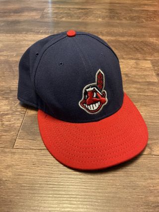 Cleveland Indians Chief Wahoo Era 59fifty Vintage Fitted Hat 7 3/4