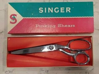 Shears Pinking Vintage Sing Box Scissors Model C809 Old Stock