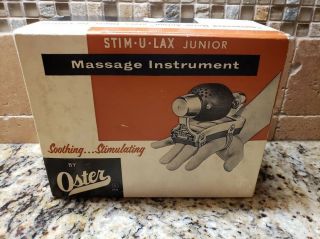 Vintage 1950s Stim - U - Lax Junior Massage Instrument Model M - 4 Oster