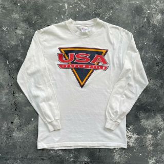 Vintage 90s Usa Track And Field Olympics Long Sleeve T - Shirt Men’s M