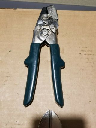 Vintage Malco Sl - 2 Snap Lock Punch Sheet Metal Crimper Gutter Tool