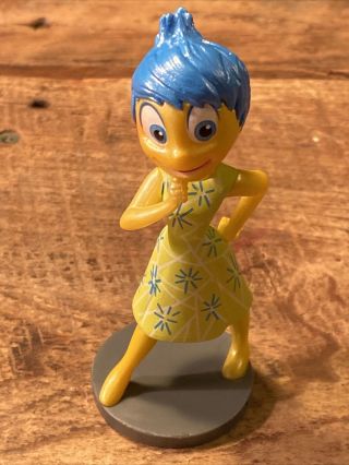 Disney Pixar Inside Out Joy Cake Topper Pvc Figure Toy 3.  5 "