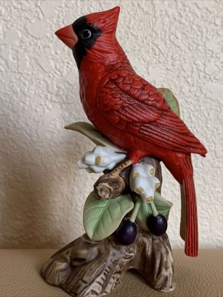 Vintage John James Audubon Porcelains Figure Bird Cardinal 5 1/4” 1986