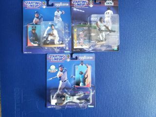 1998,  98 Extended,  99 Starting Line Up Ken Griffey Jr.  Mariners & 3 Cards.