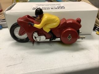 Vintage 60s/70s Motorcycle Toy Made In Hong Kong With Rider