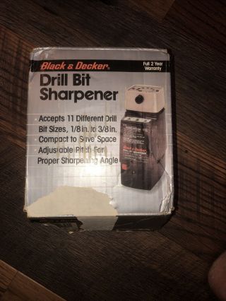 Vtg Black & Decker 3000 Rpm Drill Bit Sharpener - 7980 Appears