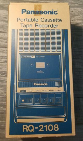 Panasonic Rq - 2108 Vintage Portable Cassette Player Tape Recorder Tested&working