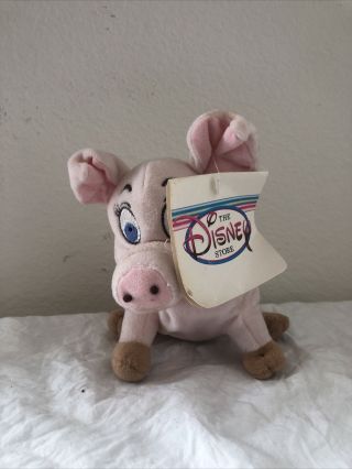 Disney Store Black Cauldron Hen Wen Pig Bean Bag 6 " Plush Stuffed Toy With Tags