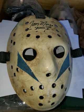 Friday The 13th Part 5 A Beginning Jason Vorhees Mask Signed Tom Morga W/coa