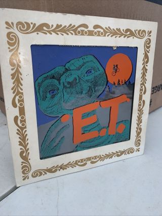 Vintage E.  T.  Mirror Paper Frame 6x6 Extra Terrestrial Phone Home Carnival Glass
