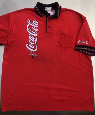 Vintage 90s Coca Cola Polo Shirt Men’s Size Xl