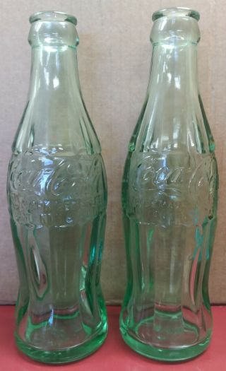 2 Vtg Htf Hobbleskirt Coca Cola Coke 6 Oz Bottles Lewiston Id 1943 1949
