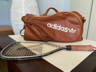 Vintage Adidas Tennis/racquetball Bag Brown W/ Shoulder Strap