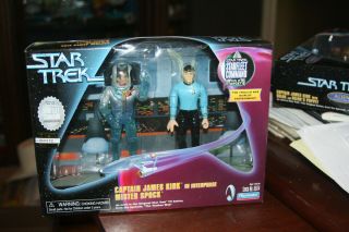 1999 Playmates Star Trek Captain James Kirk In Interphase Mr.  Spock Mib