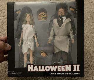 Neca Halloween Ii Laurie Strode & Dr.  Loomis 8 " Clothed Figures