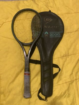 Vintage Dunlop Max 200g 200 G Graphite Injection Tennis Racquet Cover Mcenroe