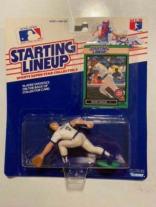 1989 Starting Lineup Mark Grace Chicago Cubs Figure & Card