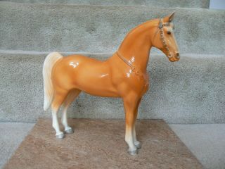 Vintage and early Breyer Palomino Western horse; no saddle or reins; glossy 2