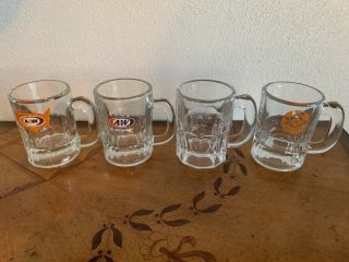 Set Of 4 Miniature A&w Vintage Root Beer Mugs 3 1/4 " Tall - Mugs