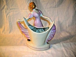 Vintage - Antique Dancing Lady Porcelain Vase made in Japan 3