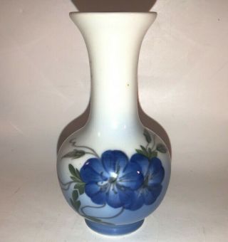 Vintage Royal Copenhagen Denmark Small Vase Floral Blue Flower Make Offer
