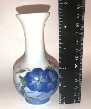 Vintage Royal Copenhagen Denmark Small Vase Floral Blue Flower Make Offer 2
