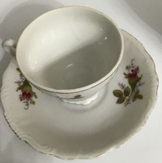 Vintage Fred Roberts Red Rose China Mini Tea Pot And Cup & Saucer 3