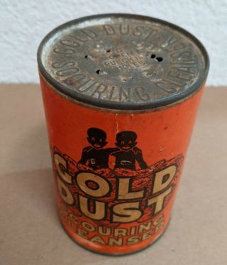 Vintage Gold Dust Twins Scouring Powder Tin Opened