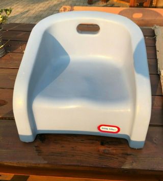 Vintage Little Tikes Blue Toddler Kid Child Booster Seat Chair With Handle 1980s