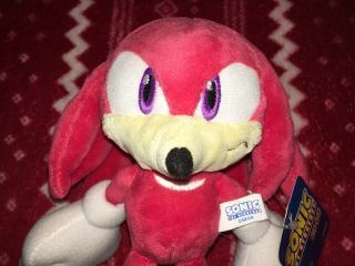 Official 8” Sanei Sonic The Hedgehog KNUCKLES Sonic Plush 2007 SEGA Tagged S 2