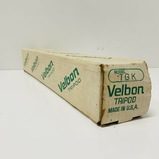 Vtg Velbon Tgk - 3 Extendable Aluminum Tripod Camera Mount 21 " To 55 " Made In Usa