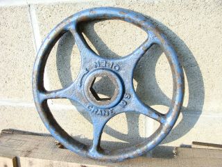Vintage Crane 10 Inch Industrial Cast Iron Steam Valve Hand Wheel Steampunk 10 "