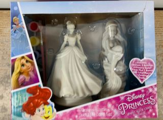 Disney Princess Paint Your Own Statue 12 Colors Cinderella & Ariel