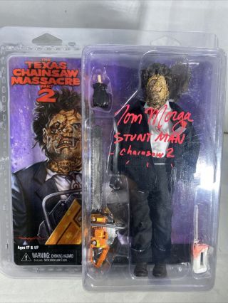 Leatherface The Texas Chainsaw Massacre Part 2 8 " Clothed Figure Neca Signed