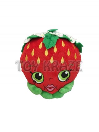 Shopkins Plush Strawberry Kiss Red Small Soft Doll Stuffed Fruit Toy 6 " Nwt