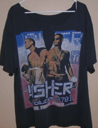 Vtg Usher Nas Evolution 2002 T Shirt Xx - Large Concert Tour Rap Hip Hop Cut