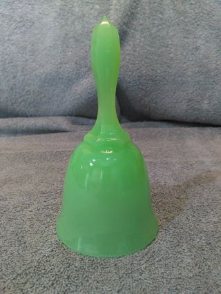Vintage Fenton Jade Green Glass Bell 1980 