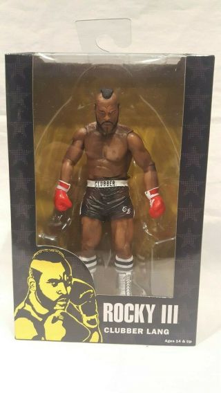 2016 Neca Reel Toys Rocky 40th Anniversary Series 1 " Clubber Lang Black " Figure